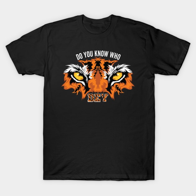 Who Dey Bengals Football T-Shirt by DarkTee.xyz